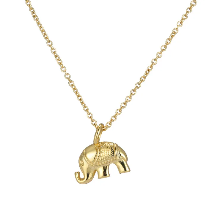 

Real 925 sterling silver lovely elephant necklaces pendant fashion sterling-silver-jewelry statement necklace for Women