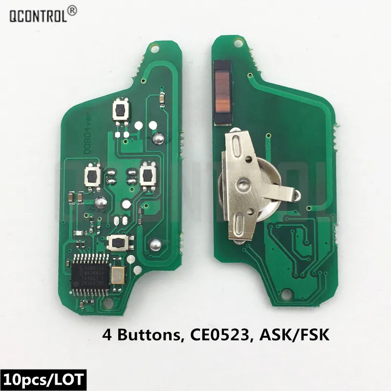 QCONTROL автомобиль дистанционного ключа электронная схемная плата для peugeot 207 307 308 407 807 Expert, Partner CC SW(CE0523 ASK/FSK