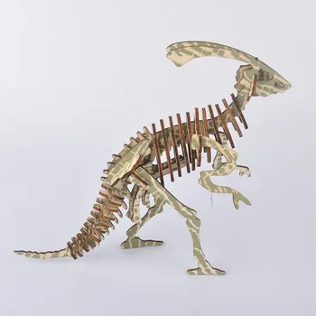 

3D DIY Kids Toy Wooden Dinosaur Puzzle Game Assembly Toy Gift for Children Adult Children Birthday Gift Woodcraft Kids Kit Hot