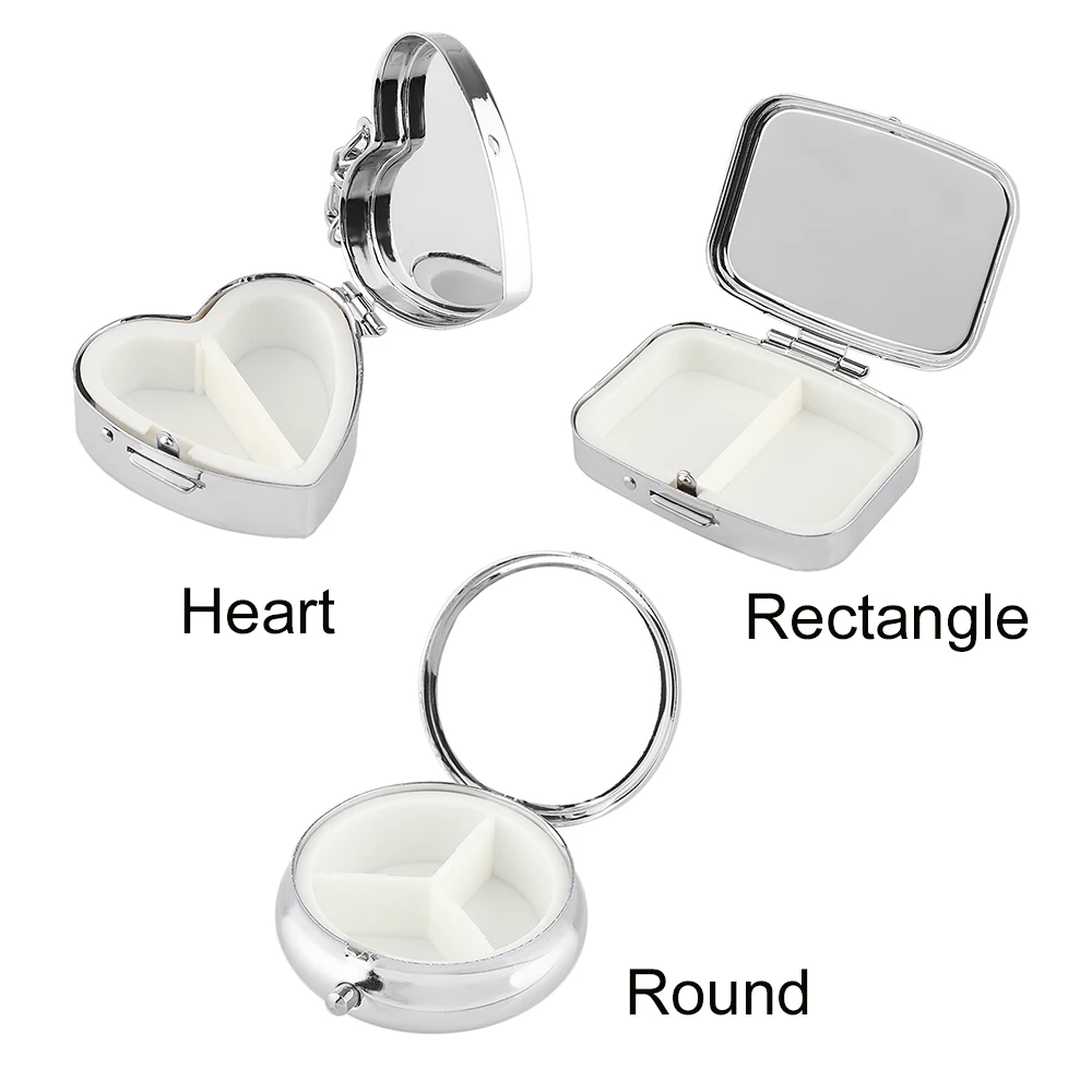 

1PC Pillbox Medicine Container Key Chain Tablet Storage Case Key Ring Pill Holder Desk Sets School Stationery Office Supplies