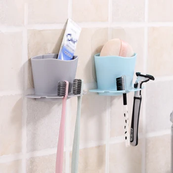 

Toothpaste Holder Shaver Organizer Self Adhesive Toothbrush Holder Wall Mounted Toothbrushes Toothpaste Holder Shaver Razor