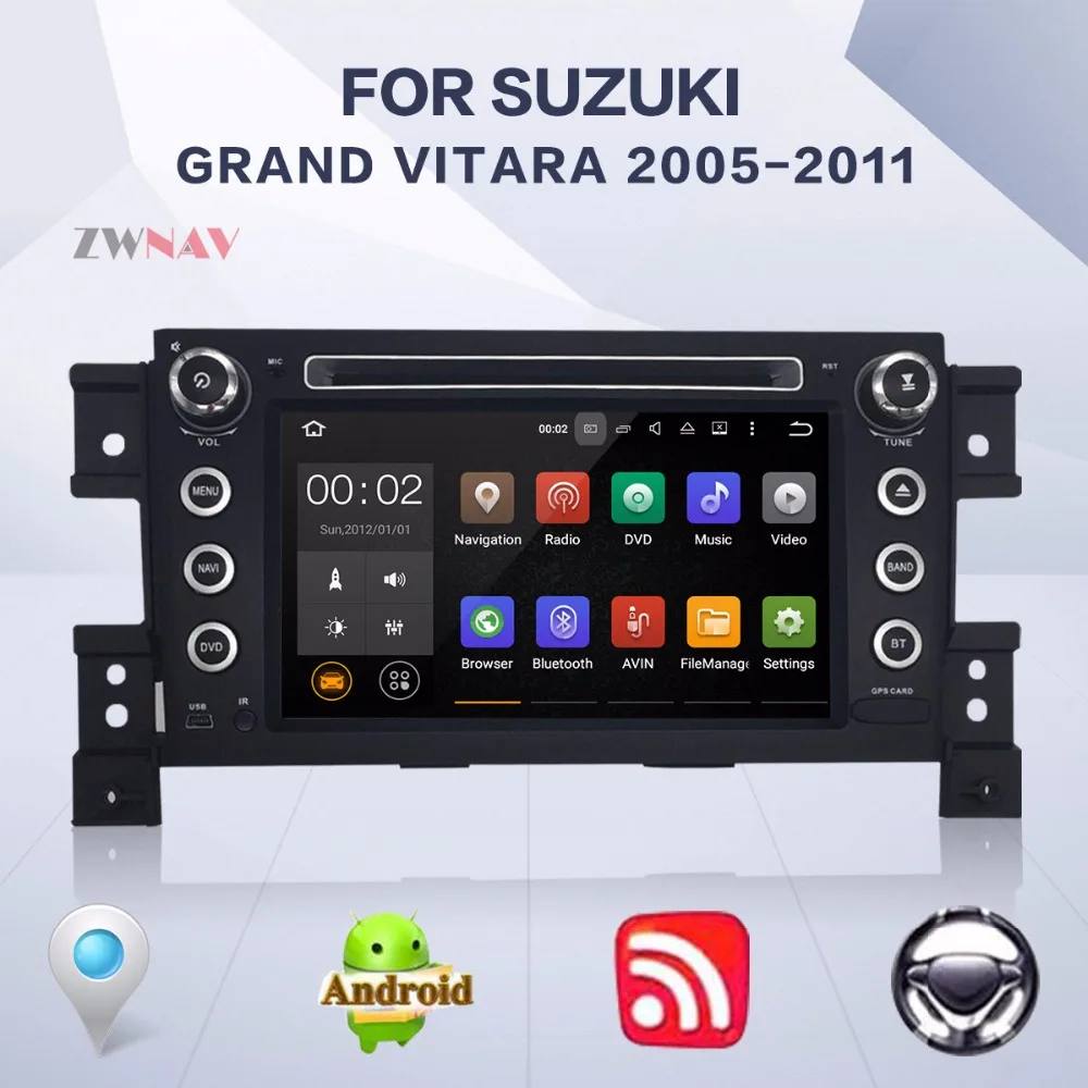

Android 8.0 8 Core 4+32GB 2 DIN Car DVD Player GPS Navigation For Suzuki Grand Vitara 2005-2011 Radio Free Map And Camera