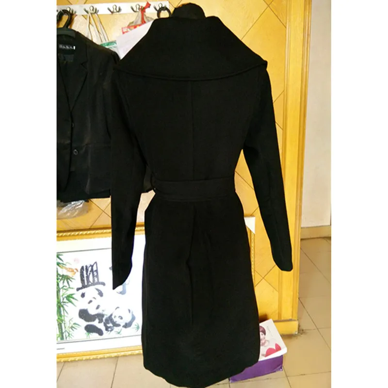 UHYTGF, плюс размер, шерстяное пальто для женщин, весна-осень, Harajuku, высокое качество, Длинная ветровка, пальто, модное, повседневное, Женское пальто 380