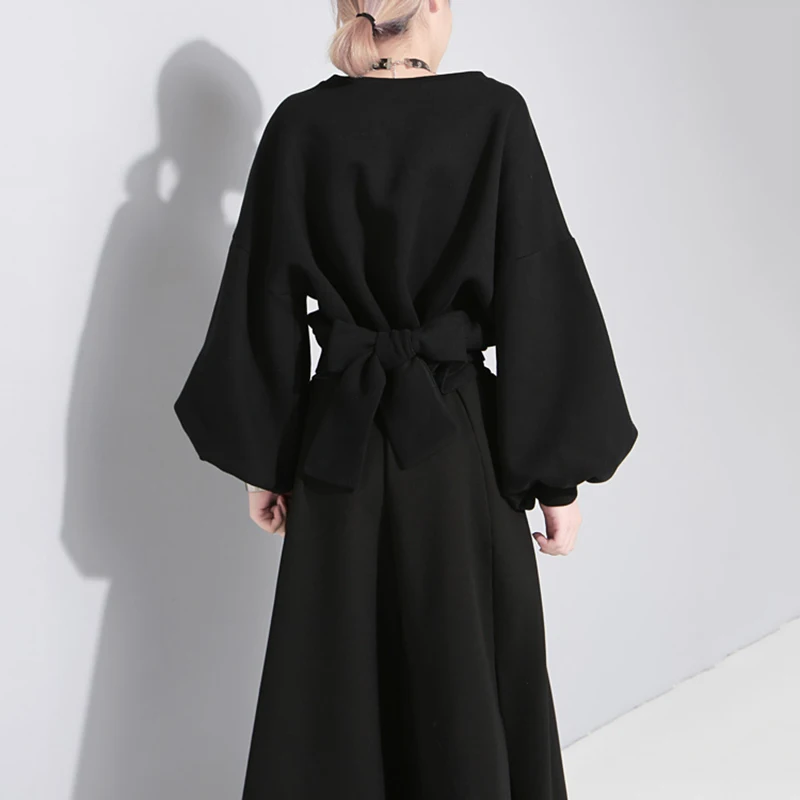 حزام القوس twptwinstyle هودي للنساء اتيرن كم جولة طوق قصير السترة قمم الخريف الشتاء الإناث أزياء ملابس فضفاضة حزام القوس twptwinstyle هودي للنساء اتيرن كم جولة طوق قصير السترة قمم الخريف الشتاء الإناث أزياء ملابس فضفاضة