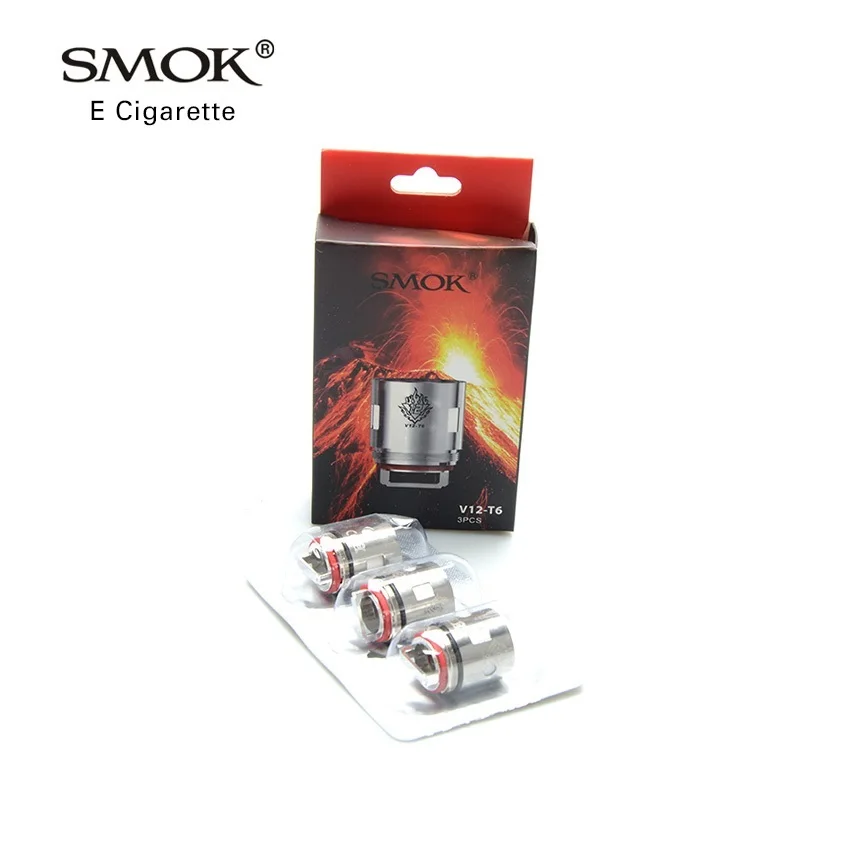 100% Оригинальные SMOK TFV12 замена катушки V12 T6 T8 Core TF головки 3 шт./упак.|coil replacement|replacement