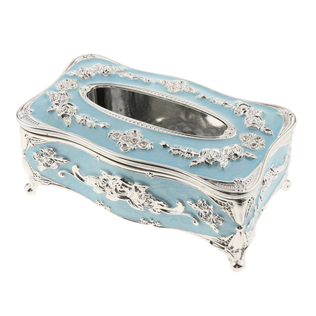 European Luxury Napkin Holder Acrylic Tissue Box Case Paper Dispenser Container Box For Home KTV