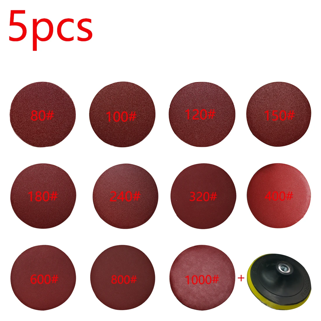 Low Price 5pcs 125 mm Round sandpaper Disk Sand Sheets Grit 80-1000 Hook Loop Sanding Disc for Sander Grits red Polishing Discs Low Price 5pcs 125 mm Round sandpaper Disk Sand Sheets Grit 80-1000 Hook Loop Sanding Disc for Sander Grits red Polishing Discs