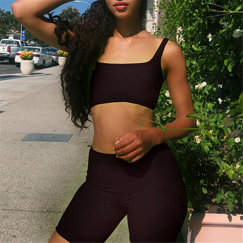 Women Shorts Fashion Solid High Elasticity Gym Active Cycling Color Fitness Short Trousers Chores Para Mujer | Женская одежда