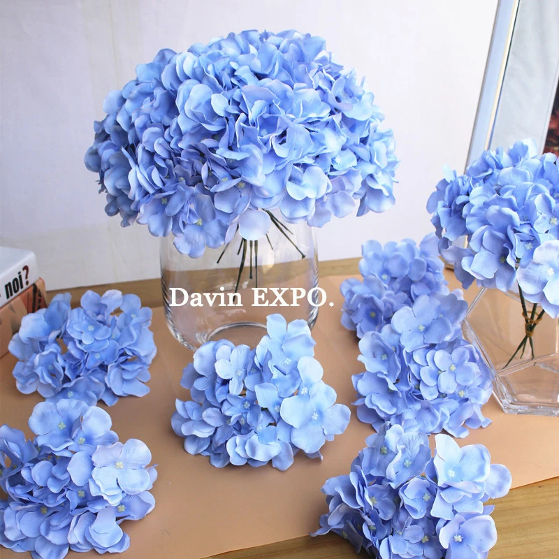 

Yoshiko 500pcs Artificial silk Hydrangea Flower Head For DIY Wedding Party Home DIY Gift Decoration Bridal Flowers fake flowers