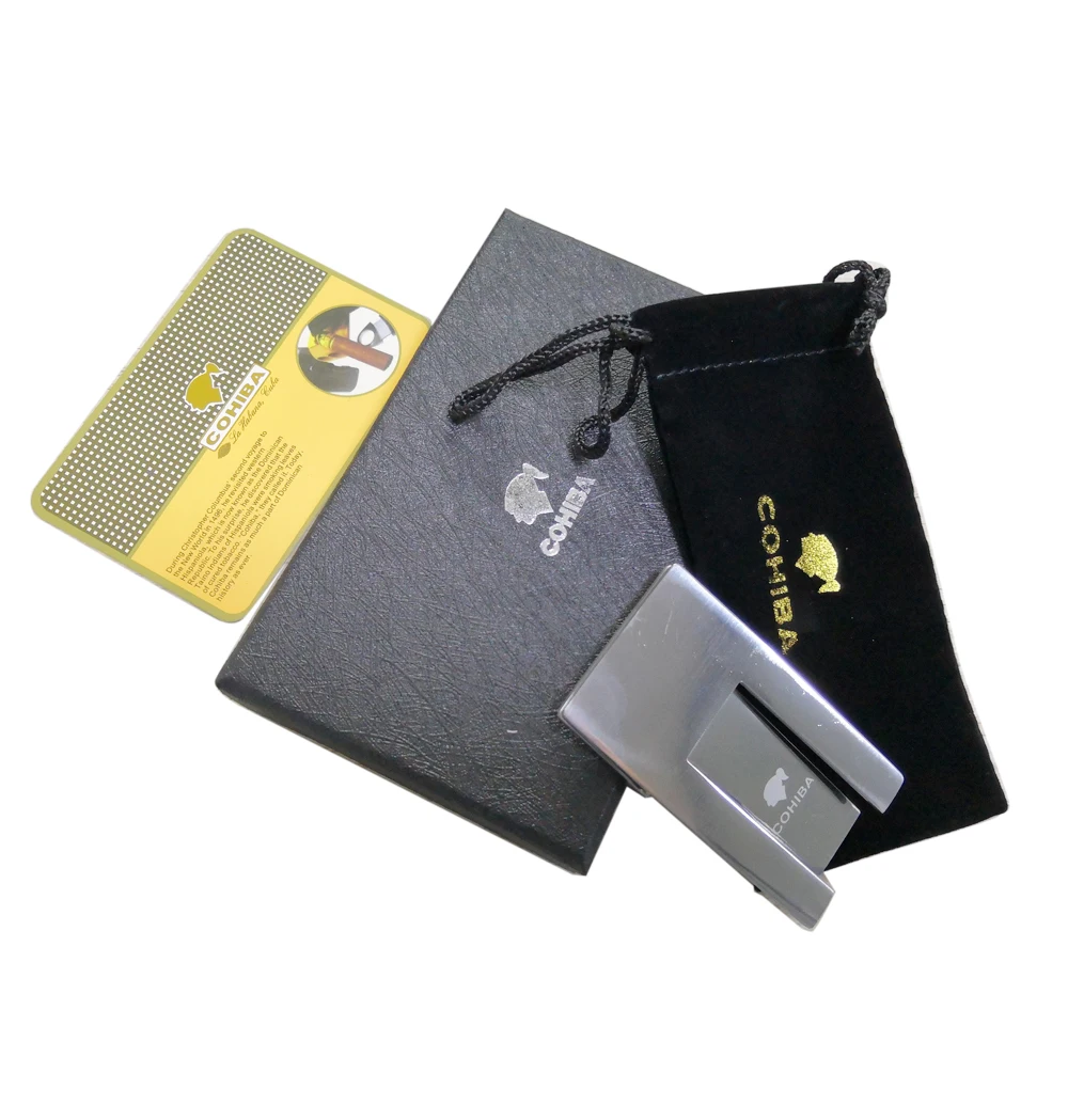 COHIBA Пепельница держатель из нержавеющей стали держатель для сигар Портативный штатив Cuba аксессуары для сигар с коробкой