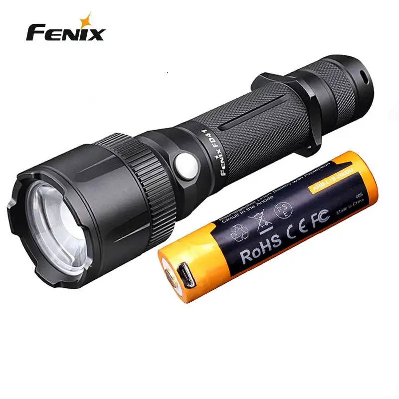  Fenix FD41 900 Lumens XP-L HI LED 360 Degrees Rotary Focusing Tactical Flashlight with Floodlight a - 33037317170