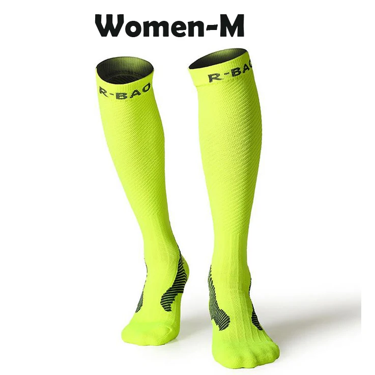 Для мужчин Для женщин длинные сжатия марафона чулки велосипедные носки спортивные носки Восхождение Пеший Туризм спортивный Футбол футбольные носки - Цвет: as picture showed