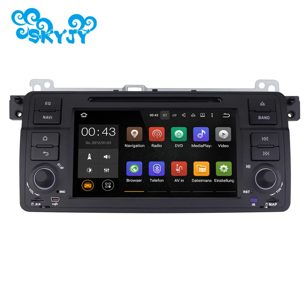Excellent Android 8.1 HD 7 Inch Quad Core Car DVD Player GPS Auto Radio For BMW E46 M3 318 320 325 with Canbus Free 8G Card and Map 0