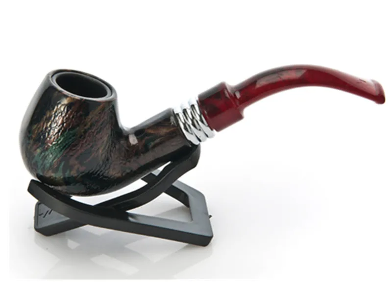 1PCS Top Brand Fashion Black Wood Smoking Pipe Hand Tobacco Pipe Health