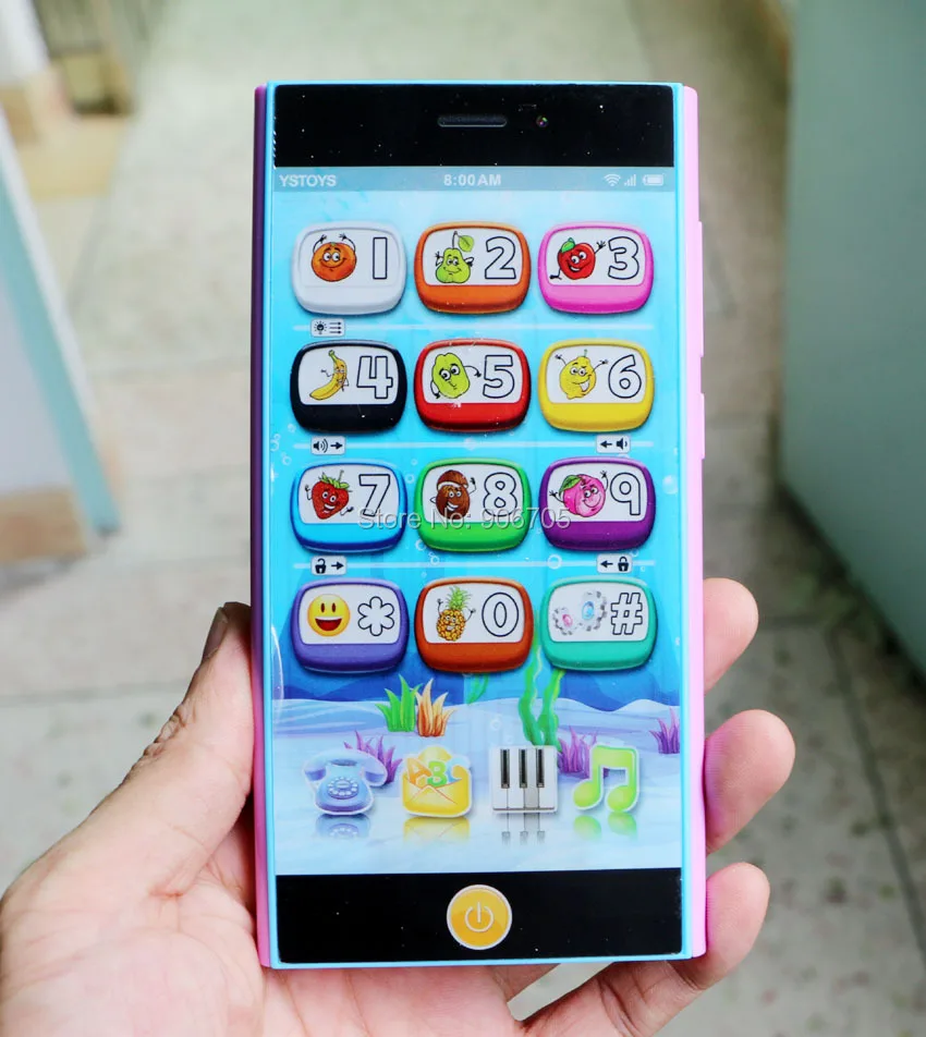 Музыкальная игрушка телефон английская обучающая машина Yphone Smart touch scteen детский