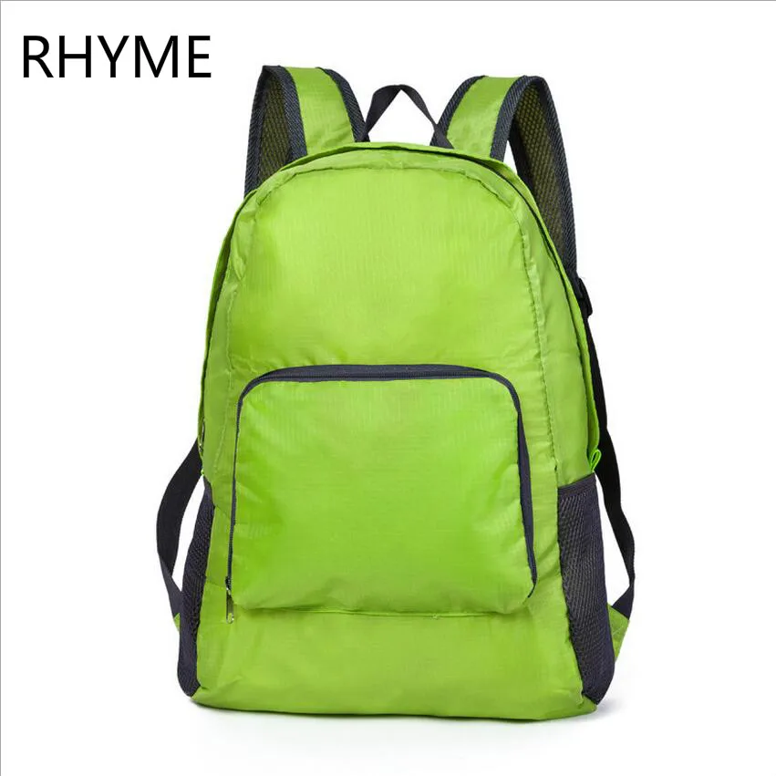 RHYME WaterProof Nylon Folding Plane Backpack Travel Portable Bag Sturdy School Mochila Women