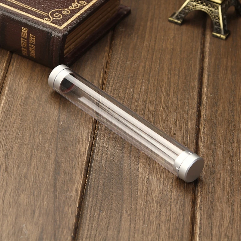 

New plastic Transparent Acrylic Pen gifts tube box pencil cases Gift Boxes Stationery school office gifts apply pen box D14