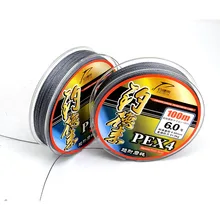 1 шт/2 шт Супер сильная серая 100 м PEX4 серия супер сильная японская 4 ПЭ плетеная леска 22-130 фунтов