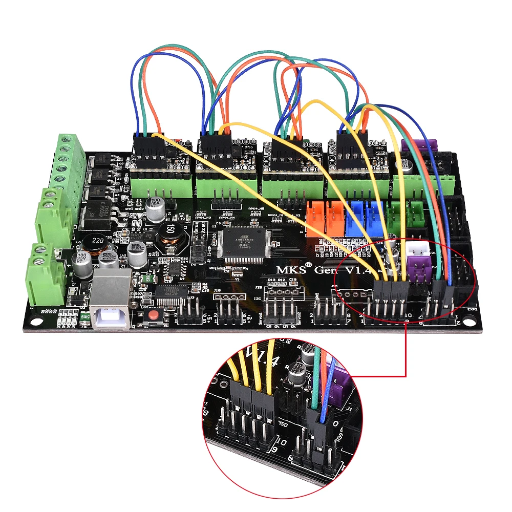 Запчасти для 3D принтера MKS Gen V1.4 комплекты управления 2004 ЖК RepRap Ramps1.4/Mega2560 R3 с