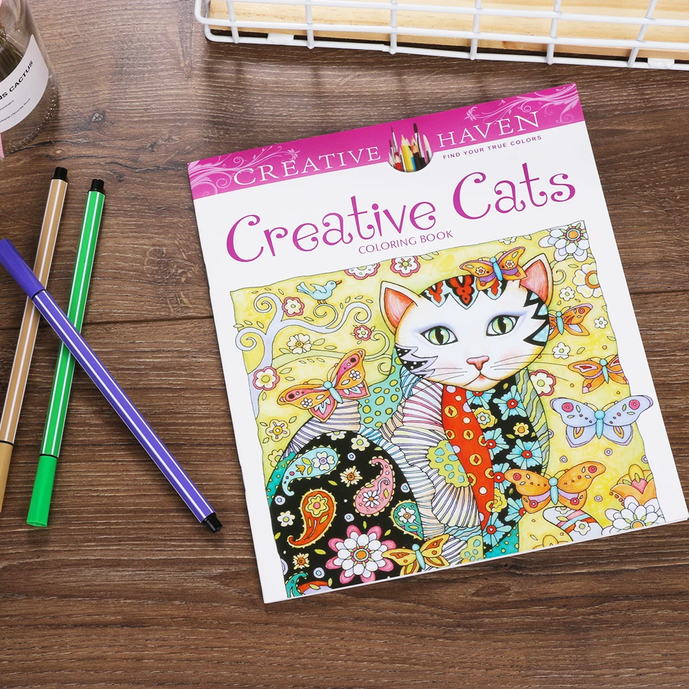 

1 PC Creative Fun Designs Mandalas Animals Coloring Book For Children Adult Relieve Stress Kill Time Painting Drawing Art Book