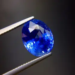 Незакрепленный драгоценный камень Гил сертификат 7.56ct натуральный Шри-Ланки происхождения разогрева без индикации васильковый сапфир