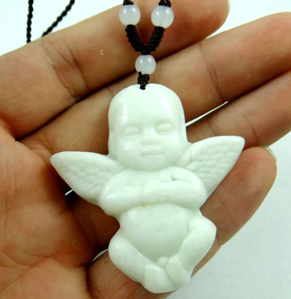 natural stone Quartz Crystal hand-carved statue of Cupid amulet pendant for diy Jewelry Making necklace Accessories | Украшения и