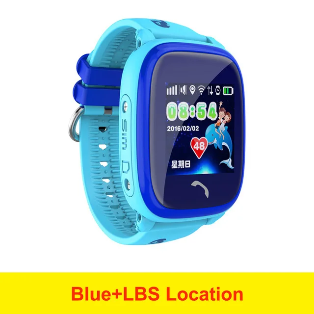 DF25 Детские Смарт-часы IP67 плавание gps сенсорный телефон смарт-часы SOS определение местоположения устройства трекер дети Безопасный анти-потеря монитор PK - Цвет: Blue LBS DF25