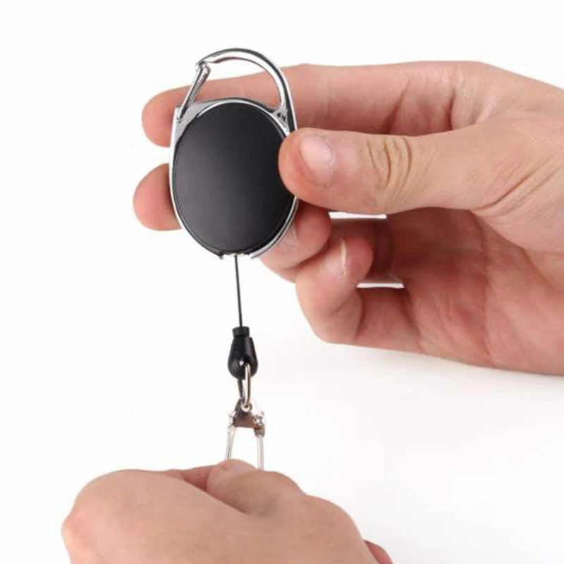 

KAWO Fly Fishing Accessories Fishing Zinger Retractable Key Ring Holder Extractor Stopper Keeper Reel Badge Fishing Tackle