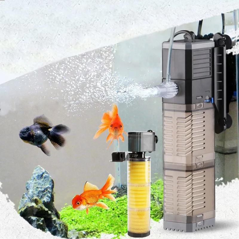 Voorouder Prestatie controleren 3 in 1 Aquarium Filter Fish Tank Filter For aquarium Air Pump Air Oxygen  Increase Aquarium Internal Filter Aquarium Pump filter|Filters &  Accessories| - AliExpress