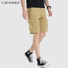 CARANFIER летние шорты мужские 98% хлопковые мужские шорты 6 цветов простые дикие высококачественные мужские шорты без маркировки 34 36 38
