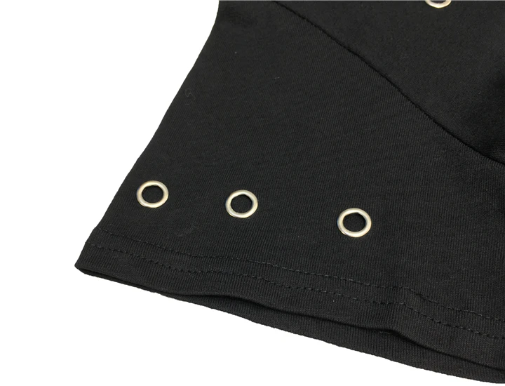 ALPHALMODA 2018 отверстия футболка + газовая джинсовые юбки модные женские 2 шт. комплекты стильные женские увидеть через отверстия футболки юбки