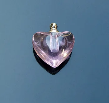 

25pcs/lot pink telesthesia Rice vials pendants rice vial pendant perfume empty glass bottle glass spray perfume bottle