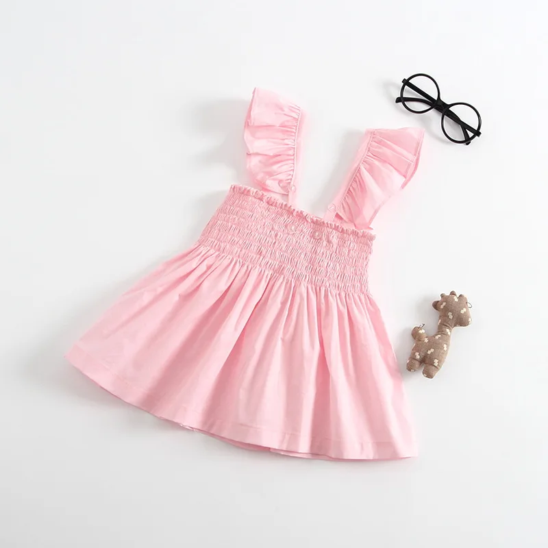 Kids Dresses For Girls European and American infant baby girl Tong Fei sleeve bow dress Girls Dresses For Party And Wedding