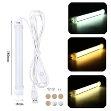 Smuxi 18 см Портативный USB 5V 14 светодиодный бар светильник жесткий полосу 5630 SMD светильник трубки светильник с лампой на переключатель включения/выключения 3 Вт для Кухня шкаф