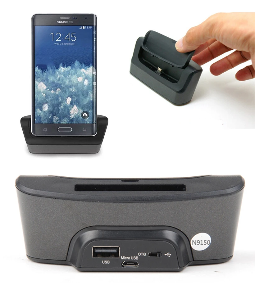 Micro USB Dock Station Charger Data Sync Cradle Docking+Extra Battery Slot+OTG For Samsung Galaxy Note Edge N9150 N915K|micro usb dock station|dock station chargerusb dock station - AliExpress