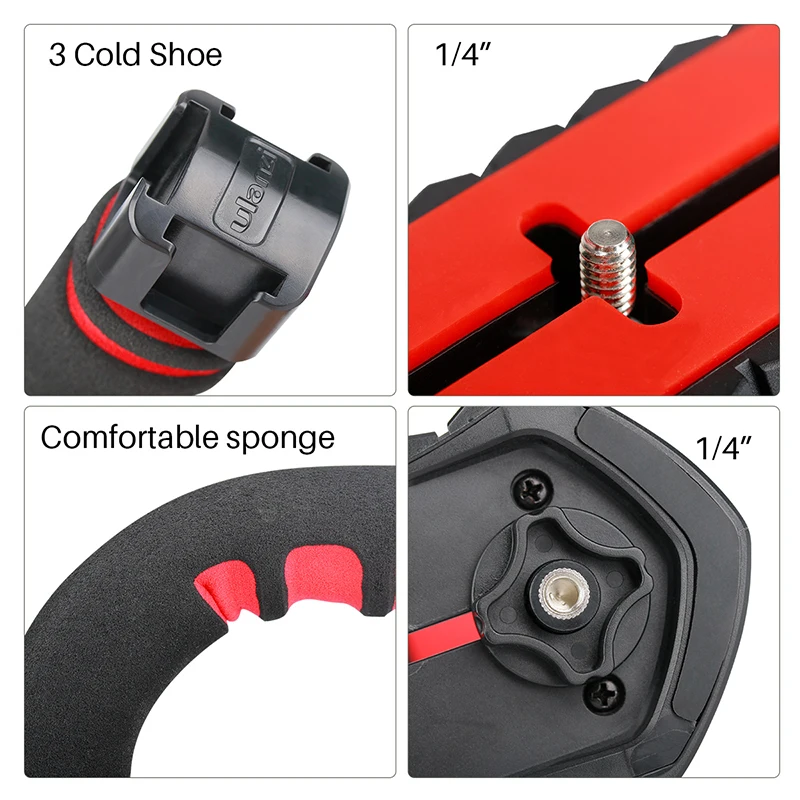 Ulanzi U Grip Pro тройное крепление для обуви 5D2 стабилизатор steadicam ручка Видео Camra
