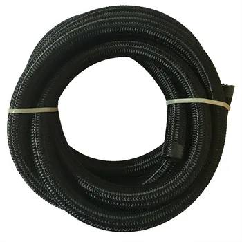 

ESPEEDER 12 AN 5 Meter Cotton Over Black Braided Oil Hose Pipe Light Weight Hose End Adapter Nylon Fuel Tubing Hose Line