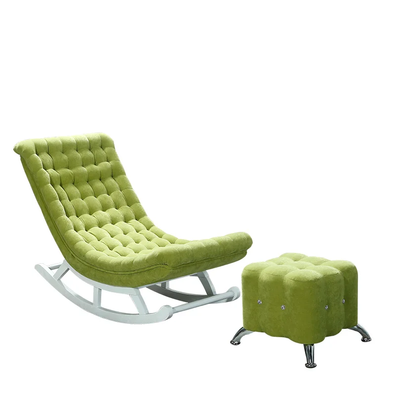 

20%European Leisure Happy Rocking Chair Chaise Longue Balcony Rocking Chair Single Sofa Chair Siesta Chair Recliner