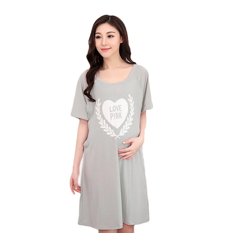 Pregnant nightgown Expectant mother womens sleep lounge wear Nursing