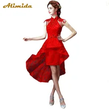 Alimida/вечернее платье, сексуальное, кружевное, с бисером сзади, короткие, длинные, вечерние, вечернее платье на заказ, robe de soiree