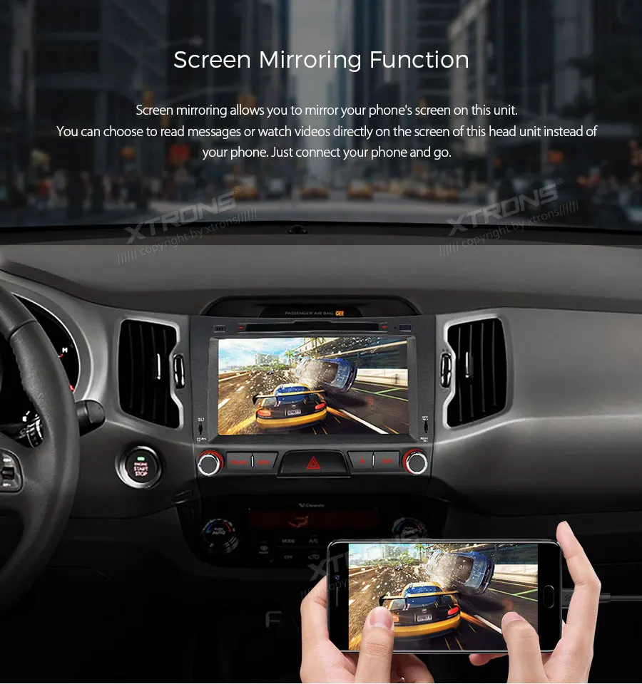 Top 8" Android 8.1 Oreo OS Car DVD Multimedia Navigation GPS Radio for Kia Sportage 2010-2016 with Dual Zone Function Support 10