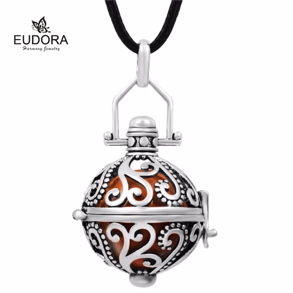 

H064 Retail Vintage Silver Mexican Bola Pendant Angel Caller Charm for Baby Fashion Harmony Ball