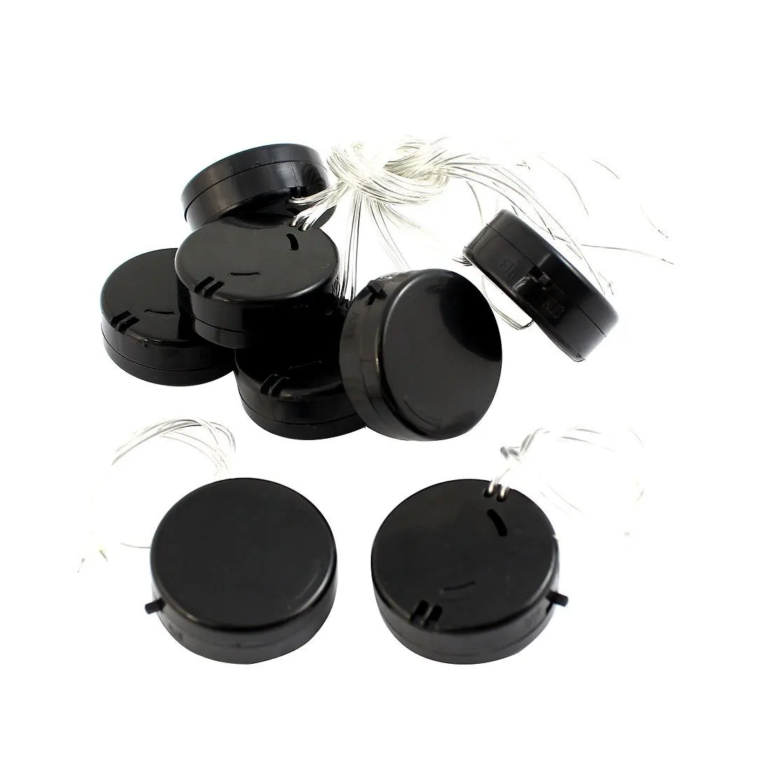 

EDT-8Pcs Black Wire Lead 2x3V CR2032 Coin Cell Button Battery Holder Case