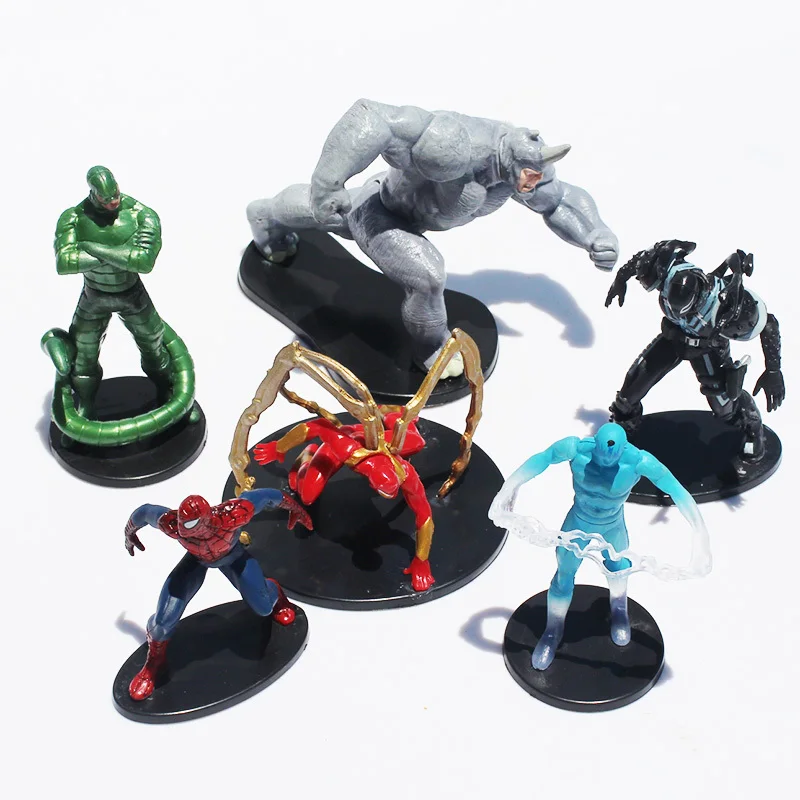 

5set/lot 30pcs Super Hero Spider Man The Amazing Spider-Man PVC Action Toy Figure Collectible Toys