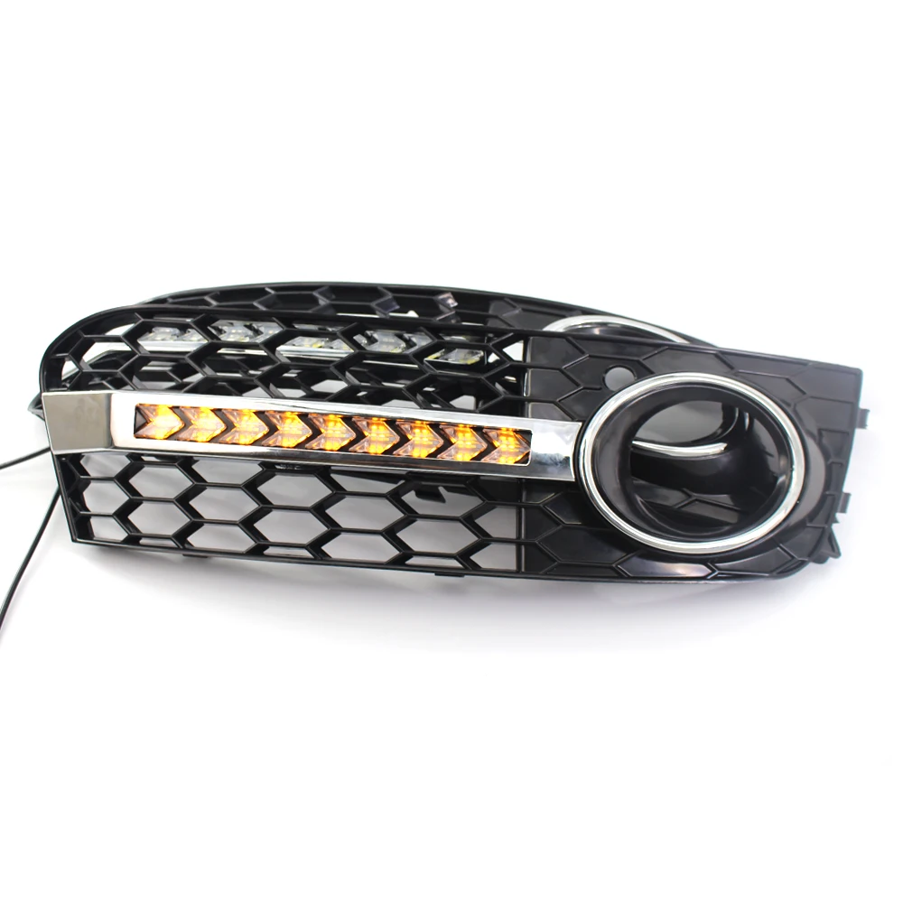 

For 09-11 Audi A4 B8 Style Honeycomb Hex Mesh Fog Light Open Vent Grill Intake Y30 For Audi 80 Quattro