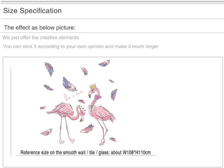 [Shijuekongjian] Фламинго, виниловые наклейки на стену, сделай сам, Мультяшные птицы, животные, домашний декор, наклейка для детской комнаты, украшения для детской спальни