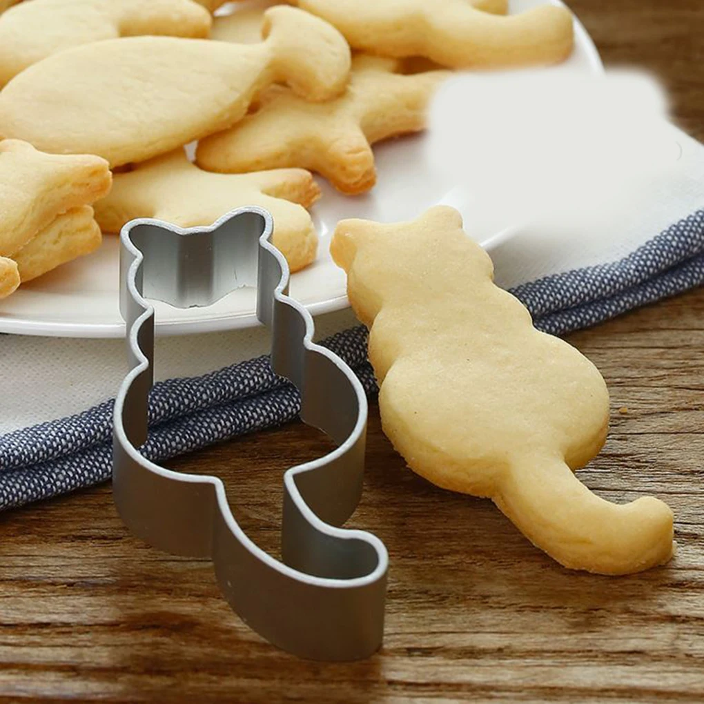 Biscuit Cutter Puzzle Cute Cat Bird Shape Stainless Steel Sandwich Cutter for Kids Adults