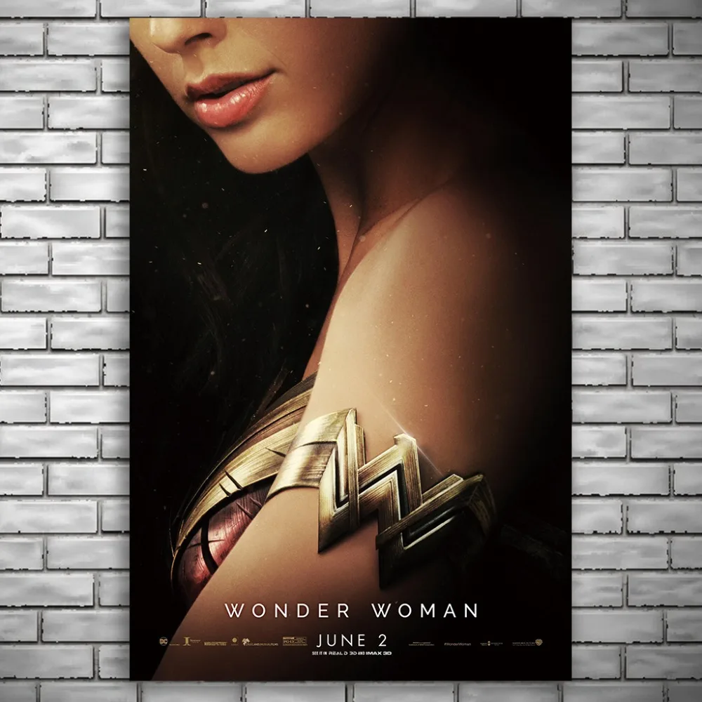 

NUOMEE Wonder Woman Poster Superheroes Movie Silk Poster Prints 12x18 24x36 inch Wall Pictures for Living Room Home Decoration