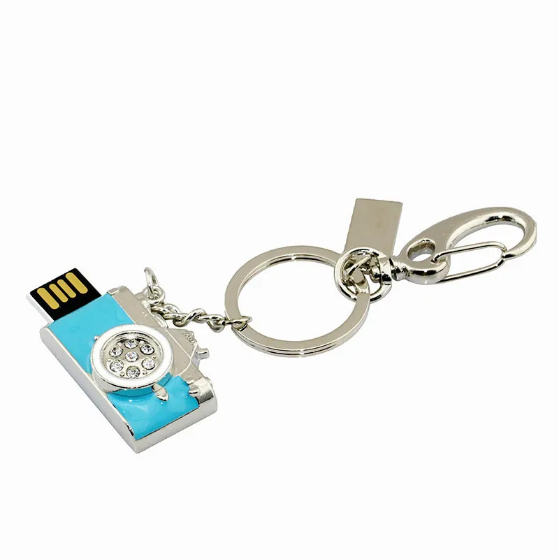 Горячий металл Камера карту флэш-памяти с интерфейсом USB мини флешки 4 г розовый 8 г синий 16 г 32 ГБ подарок Высокое качество U диск модные Флеш