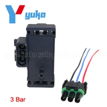 Turbo Датчика АБСОЛЮТНОГО Давления Комплект 44psi 3Bar 3 Бар 44 Фунтов На Квадратный Дюйм Для использовать На Приложения, Работает 1-30 Фунтов Boost С Разъемом Провода Косичкой